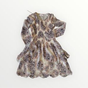 See by Chloe Paisley Print Pleated Dress Small